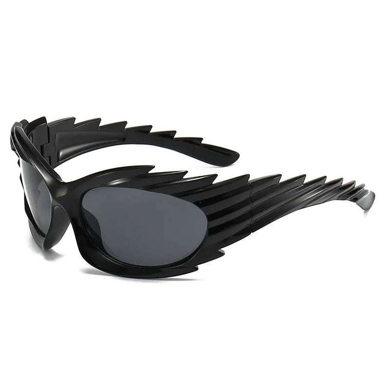 Y2K Oversized Sunglasses – Designer Gradient Goggle Shades for Men & Women (Steampunk & Mirror Eyewear)