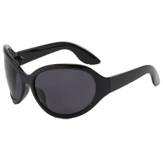 Y2K Punk Oval Sunglasses – Oversized Goggle Shades, UV400