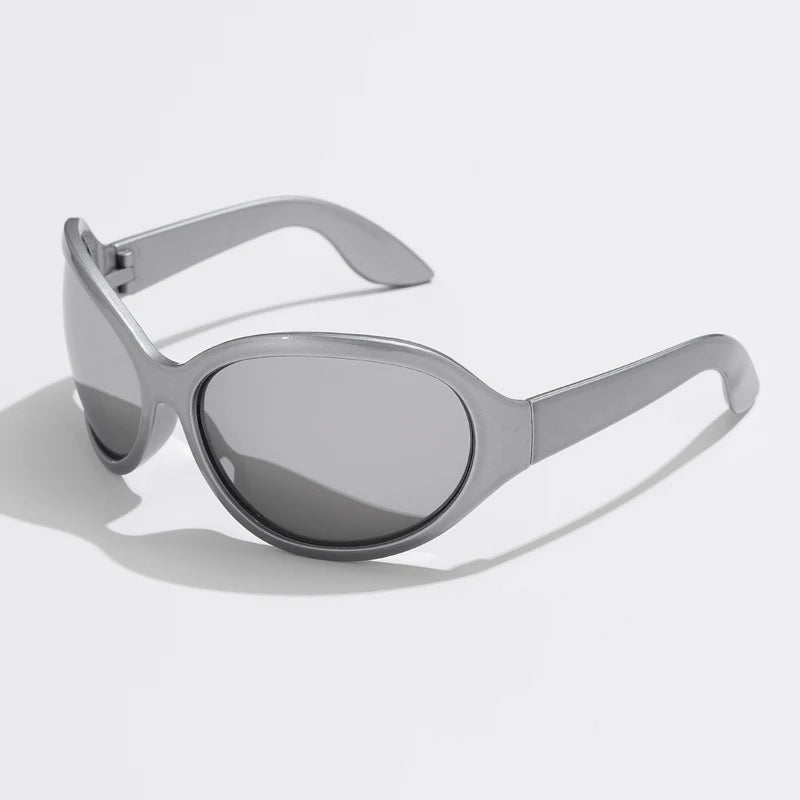 Y2K Punk Oval Sunglasses – Oversized Goggle Shades, UV400