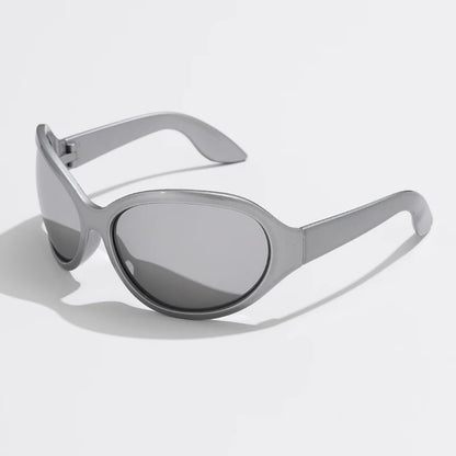Y2K Punk Oval Sunglasses – Oversized Goggle Shades, UV400